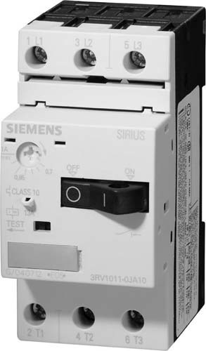 3RV1011-0JA10 Siemens Германия Автомат защиты двигателя 0,7A - 1,0А