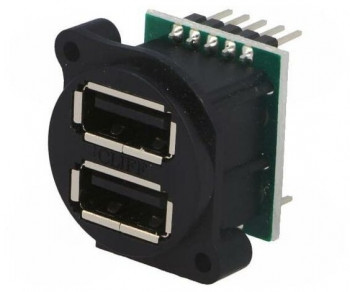 CP30090 CLIFF ELECTRONIC Двойное  USB-гнездо с корпусом на панель